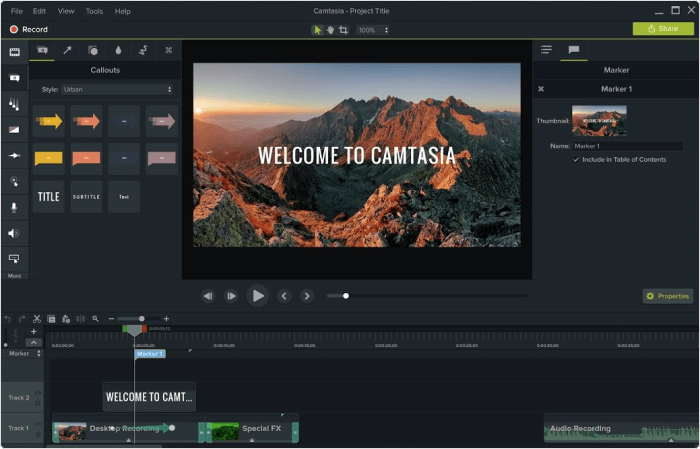 Camtasia Camtasia SCORM-Software